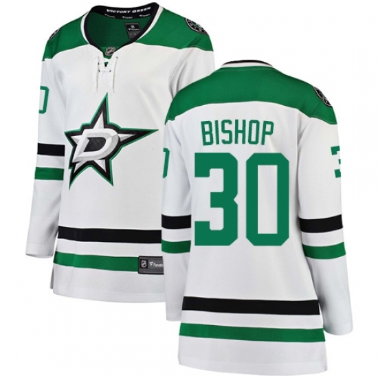 Women's Dallas Stars #30 Ben Bishop Authentic White Away Fanatics Branded Breakaway NHL Jersey Women's Dallas Stars #30 Ben Bishop Authentic White Away Fanatics Branded Breakaway NHL Jersey