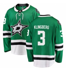 Men's Dallas Stars #3 John Klingberg Fanatics Branded Green Home Breakaway NHL Jersey