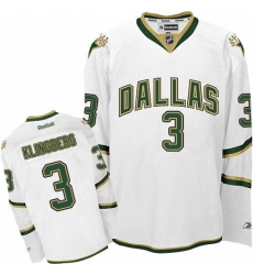 Men's Reebok Dallas Stars #3 John Klingberg Authentic White Third NHL Jersey