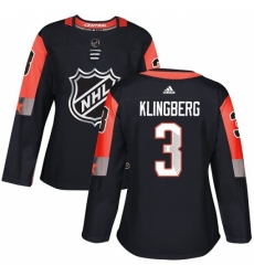 Women's Adidas Dallas Stars #3 John Klingberg Authentic Black 2018 All-Star Central Division NHL Jersey