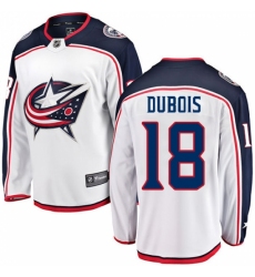 Men's Columbus Blue Jackets #18 Pierre-Luc Dubois Fanatics Branded White Away Breakaway NHL Jersey