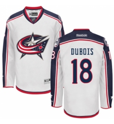 Men's Reebok Columbus Blue Jackets #18 Pierre-Luc Dubois Authentic White Away NHL Jersey