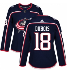 Women's Adidas Columbus Blue Jackets #18 Pierre-Luc Dubois Authentic Navy Blue Home NHL Jersey