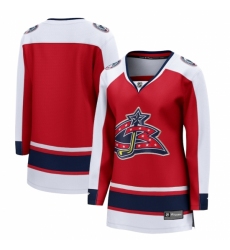 Women's Columbus Blue Jackets Fanatics Branded Blank Red 2020-21 Special Edition Breakaway Jersey