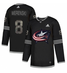 Men's Adidas Columbus Blue Jackets #8 Zach Werenski Black Authentic Classic Stitched NHL Jersey