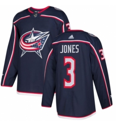 Men's Adidas Columbus Blue Jackets #3 Seth Jones Authentic Navy Blue Home NHL Jersey