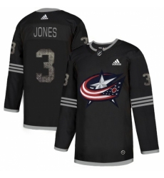 Men's Adidas Columbus Blue Jackets #3 Seth Jones Black Authentic Classic Stitched NHL Jersey