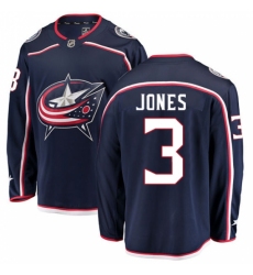 Men's Columbus Blue Jackets #3 Seth Jones Fanatics Branded Navy Blue Home Breakaway NHL Jersey