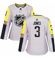 Women's Adidas Columbus Blue Jackets #3 Seth Jones Authentic Gray 2018 All-Star Metro Division NHL Jersey