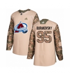 Men's Colorado Avalanche #95 Andre Burakovsky Authentic Camo Veterans Day Practice Hockey Jersey