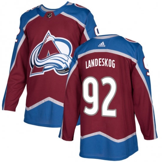 Men's Adidas Colorado Avalanche #92 Gabriel Landeskog Authentic Burgundy Red Home NHL Jersey Men's Adidas Colorado Avalanche #92 Gabriel Landeskog Authentic Burgundy Red Home NHL Jersey