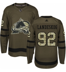 Men's Adidas Colorado Avalanche #92 Gabriel Landeskog Authentic Green Salute to Service NHL Jersey Men's Adidas Colorado Avalanche #92 Gabriel Landeskog Authentic Green Salute to Service NHL Jersey