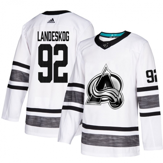 Men's Adidas Colorado Avalanche #92 Gabriel Landeskog White 2019 All-Star Game Parley Authentic Stitched NHL Jersey Men's Adidas Colorado Avalanche #92 Gabriel Landeskog White 2019 All-Star Game Parley Authentic Stitched NHL Jersey