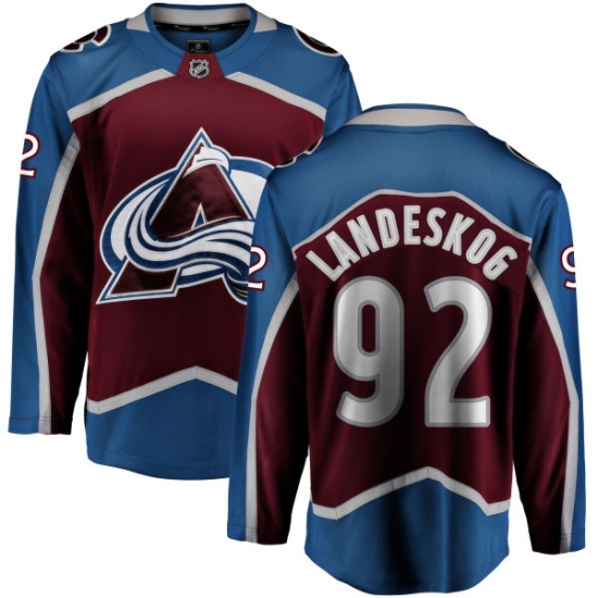 Men's Colorado Avalanche #92 Gabriel Landeskog Fanatics Branded Maroon Home Breakaway NHL Jersey Men's Colorado Avalanche #92 Gabriel Landeskog Fanatics Branded Maroon Home Breakaway NHL Jersey