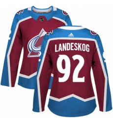 Women's Adidas Colorado Avalanche #92 Gabriel Landeskog Authentic Burgundy Red Home NHL Jersey Women's Adidas Colorado Avalanche #92 Gabriel Landeskog Authentic Burgundy Red Home NHL Jersey