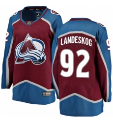 Women's Colorado Avalanche #92 Gabriel Landeskog Fanatics Branded Maroon Home Breakaway NHL Jersey Women's Colorado Avalanche #92 Gabriel Landeskog Fanatics Branded Maroon Home Breakaway NHL Jersey