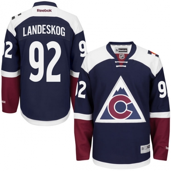 Women's Reebok Colorado Avalanche #92 Gabriel Landeskog Authentic Blue Third NHL Jersey Women's Reebok Colorado Avalanche #92 Gabriel Landeskog Authentic Blue Third NHL Jersey