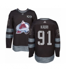 Men's Colorado Avalanche #91 Nazem Kadri Authentic Black 1917-2017 100th Anniversary Hockey Jersey