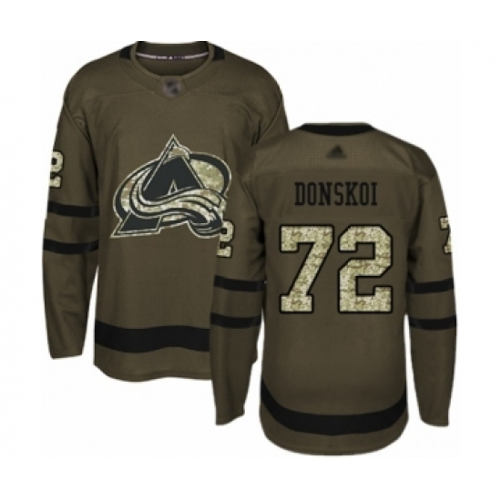 Youth Colorado Avalanche #72 Joonas Donskoi Authentic Green Salute to Service Hockey Jersey Youth Colorado Avalanche #72 Joonas Donskoi Authentic Green Salute to Service Hockey Jersey