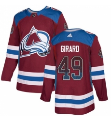 Men's Adidas Colorado Avalanche #49 Samuel Girard Authentic Burgundy Drift Fashion NHL Jersey