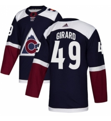 Men's Adidas Colorado Avalanche #49 Samuel Girard Authentic Navy Blue Alternate NHL Jersey