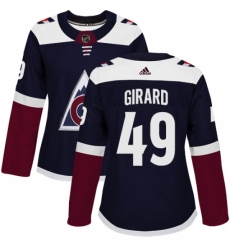Women's Adidas Colorado Avalanche #49 Samuel Girard Authentic Navy Blue Alternate NHL Jersey