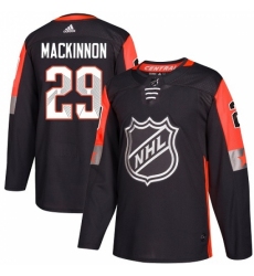 Men's Adidas Colorado Avalanche #29 Nathan MacKinnon Authentic Black 2018 All-Star Central Division NHL Jersey