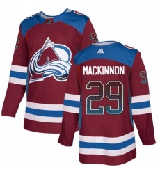 Men's Adidas Colorado Avalanche #29 Nathan MacKinnon Authentic Burgundy Drift Fashion NHL Jersey