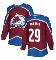 Men's Adidas Colorado Avalanche #29 Nathan MacKinnon Authentic Burgundy Red Home NHL Jersey