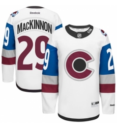 Men's Reebok Colorado Avalanche #29 Nathan MacKinnon Authentic White 2016 Stadium Series NHL Jersey