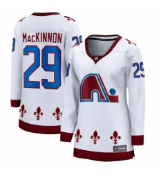 Women's Colorado Avalanche #29 Nathan MacKinnon Fanatics Branded White 2020-21 Special Edition Breakaway Player Jersey