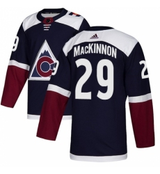 Youth Adidas Colorado Avalanche #29 Nathan MacKinnon Authentic Navy Blue Alternate NHL Jersey