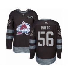 Men's Adidas Colorado Avalanche #56 Cale Makar Authentic Black 1917-2017 100th Anniversary NHL Jersey