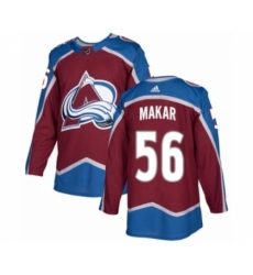 Men's Adidas Colorado Avalanche #56 Cale Makar Premier Burgundy Red Home NHL Jersey