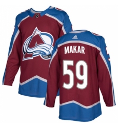 Men's Adidas Colorado Avalanche #59 Cale Makar Authentic Burgundy Red Home NHL Jersey