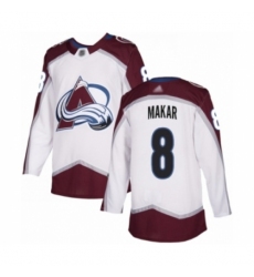 Men's Colorado Avalanche #8 Cale Makar Authentic White Away Hockey Jersey