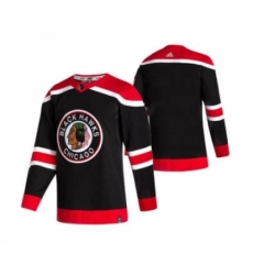 Men's Chicago Blackhawks Blank Black 2020-21 Reverse Retro Alternate Hockey Jersey