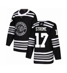 Men's Chicago Blackhawks #17 Dylan Strome Authentic Black Alternate Hockey Jersey