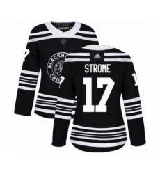 Women's Chicago Blackhawks #17 Dylan Strome Authentic Black Alternate Hockey Jersey
