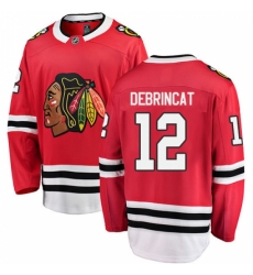 Men's Chicago Blackhawks #12 Alex DeBrincat Fanatics Branded Red Home Breakaway NHL Jersey