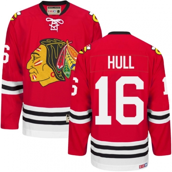Men's CCM Chicago Blackhawks #16 Bobby Hull Authentic Red New Throwback NHL Jersey Men's CCM Chicago Blackhawks #16 Bobby Hull Authentic Red New Throwback NHL Jersey