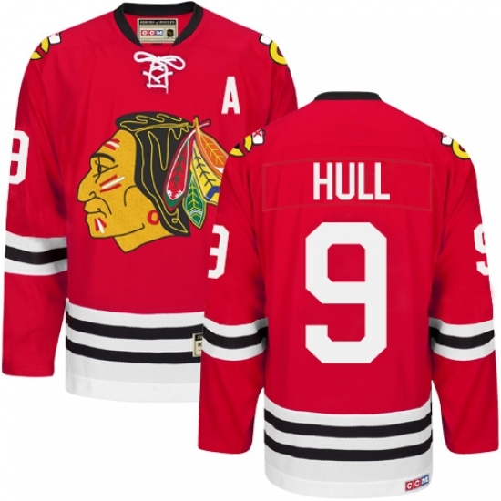 Men's CCM Chicago Blackhawks #9 Bobby Hull Premier Red New Throwback NHL Jersey Men's CCM Chicago Blackhawks #9 Bobby Hull Premier Red New Throwback NHL Jersey