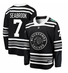 Men's Chicago Blackhawks #7 Brent Seabrook Black 2019 Winter Classic Fanatics Branded Breakaway NHL Jersey