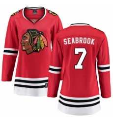 Women's Chicago Blackhawks #7 Brent Seabrook Fanatics Branded Red Home Breakaway NHL Jersey