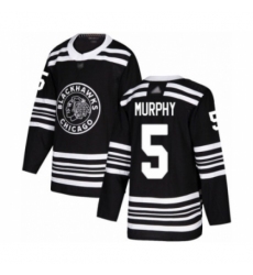 Men's Chicago Blackhawks #5 Connor Murphy Authentic Black Alternate Hockey Jersey