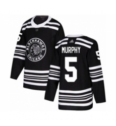 Youth Chicago Blackhawks #5 Connor Murphy Authentic Black Alternate Hockey Jersey