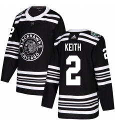 Men's Adidas Chicago Blackhawks #2 Duncan Keith Authentic Black 2019 Winter Classic NHL Jersey