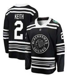 Men's Chicago Blackhawks #2 Duncan Keith Black 2019 Winter Classic Fanatics Branded Breakaway NHL Jersey
