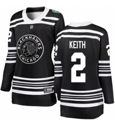 Women's Chicago Blackhawks #2 Duncan Keith Black 2019 Winter Classic Fanatics Branded Breakaway NHL Jersey