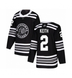 Youth Chicago Blackhawks #2 Duncan Keith Authentic Black Alternate Hockey Jersey